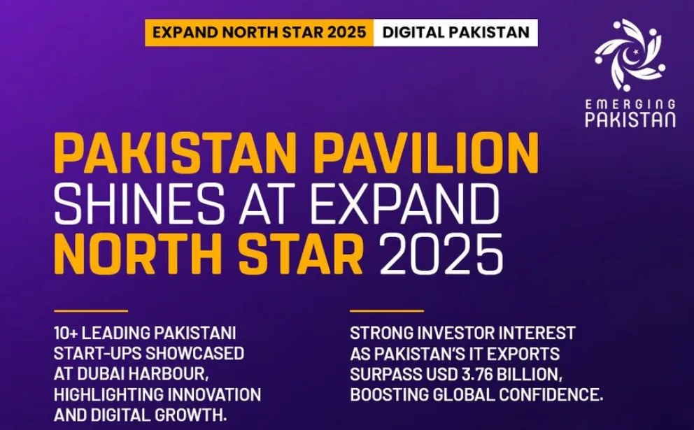 Event graphic reading Pakistan Pavilion shines at Expand North Star 2025